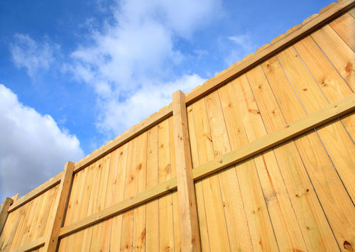 wooden fence for residential installation