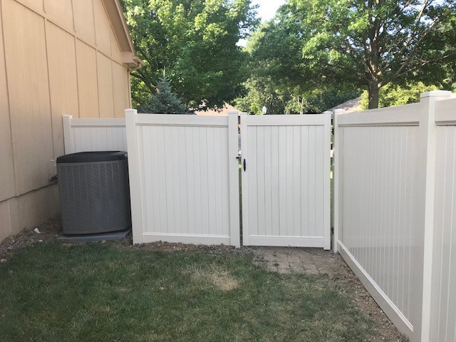 White Wooden Vinyl Fence