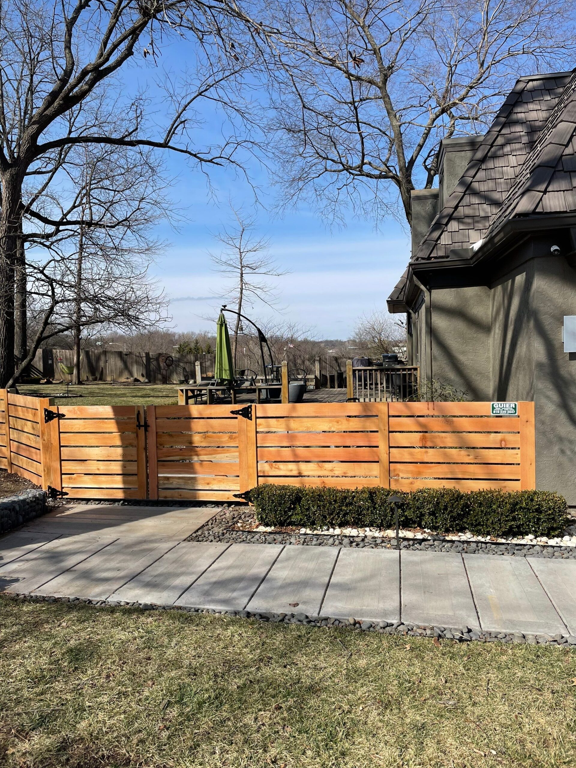 Wood Horizontal Picket Fence