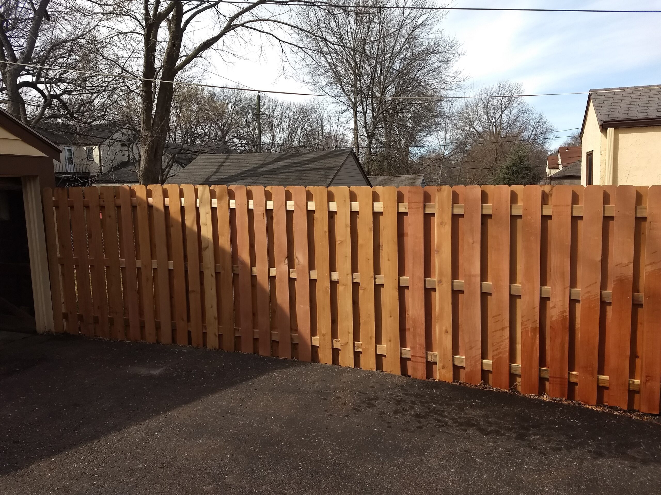 Wooden Vertical Board Fence