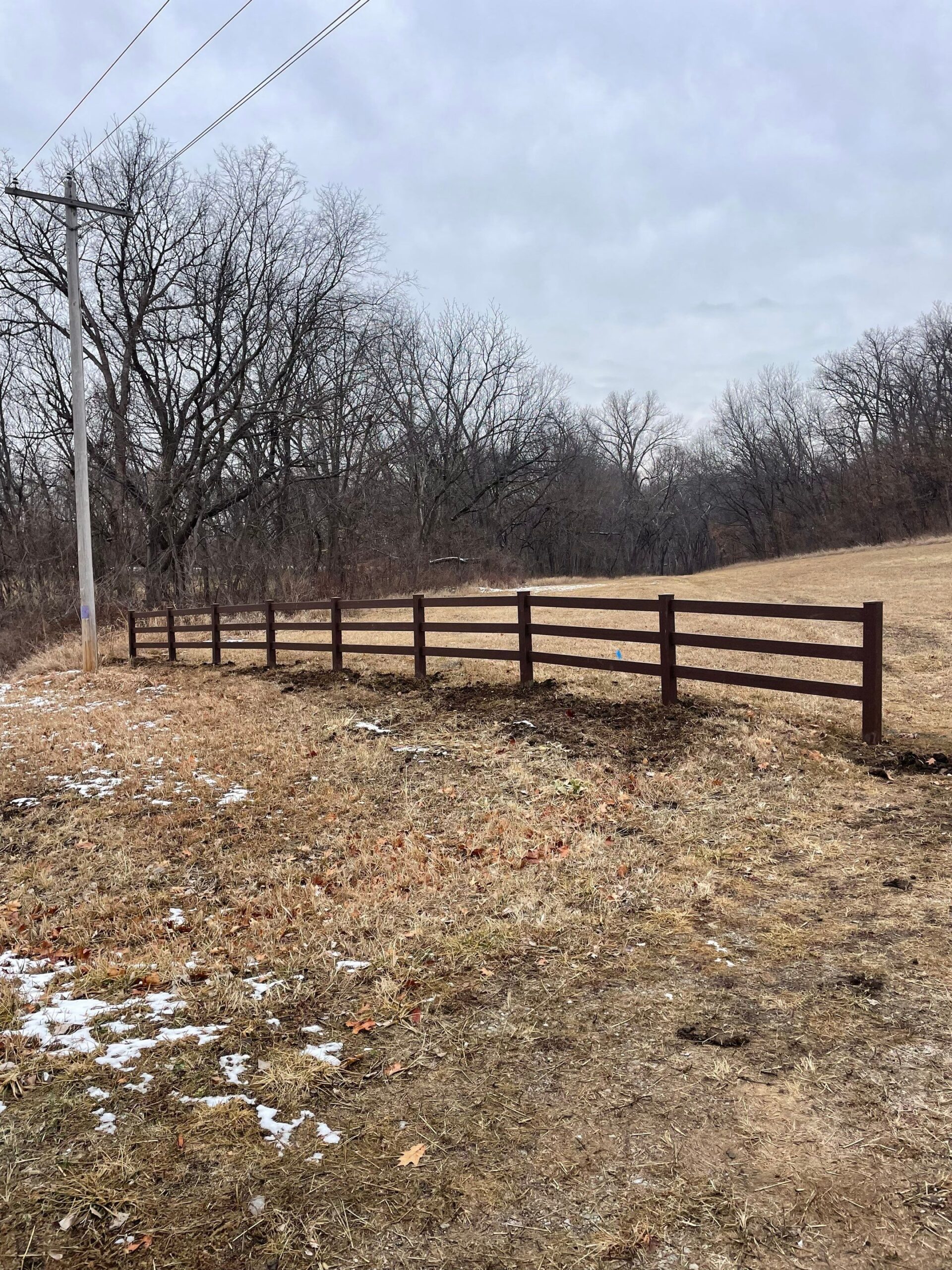 Wooden Post and Rail Fence